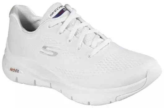 Кроссовки Skechers "ARCH FIT", с боковой эмблемой-логотипом, повседневная обувь, полуботинки, туфли на шнуровке, белый