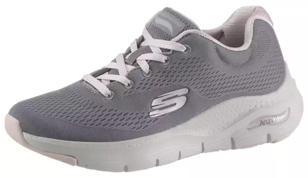Кроссовки Skechers "ARCH FIT", с боковой эмблемой-логотипом, повседневная обувь, полуботинки, туфли на шнуровке, розовый