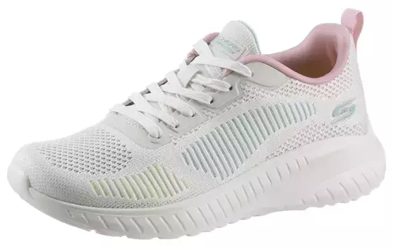 Кроссовки Skechers "BOBS SQUAD CHAOS COLOR CRUSH", в великолепном цветовом сочетании, повседневная обувь, полуботинки, туфли на шнуровке, цвет Wei-Kombiniert