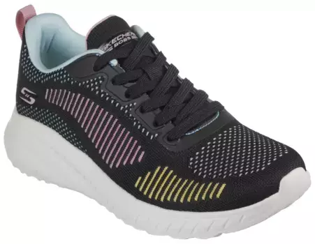 Кроссовки Skechers "BOBS SQUAD CHAOS COLOR CRUSH", в великолепном цветовом сочетании, повседневная обувь, полуботинки, туфли на шнуровке, черный