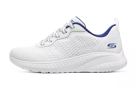 Кроссовки Skechers BOBS SQUAD Lifestyle Shoes Women's Low-top Blue, слоновая кость