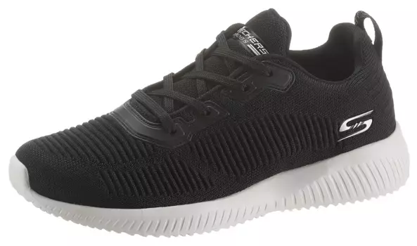 Кроссовки Skechers "Bobs Squad - Tough Talk", с узором Skech-Knit, повседневная обувь, полуботинки и туфли на шнуровке, черно-белый