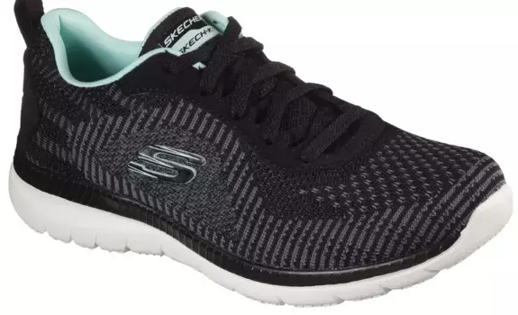 Кроссовки Skechers "BOUNTIFUL-PURIST", в трикотажном исполнении, повседневная обувь, полуботинки, туфли на шнуровке, бирюзовый