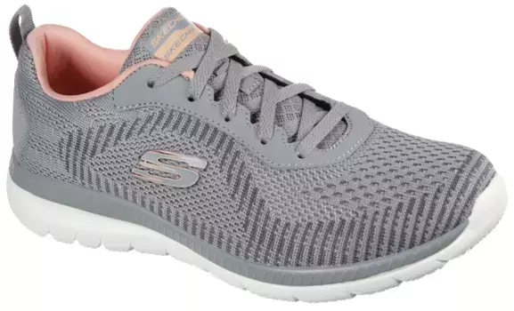 Кроссовки Skechers "BOUNTIFUL-PURIST", в трикотажном исполнении, повседневная обувь, полуботинки, туфли на шнуровке, серый