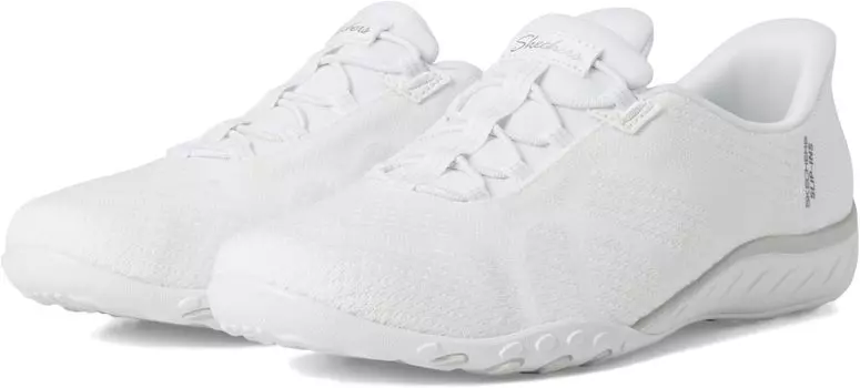 Кроссовки SKECHERS Breathe Easy - Knitty Waves Hands Free Slip-Ins, белый