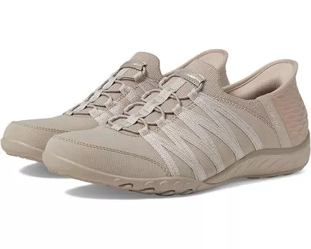 Кроссовки SKECHERS Breathe Easy - Roll With Me Hands Free Slip-Ins, цвет Taupe