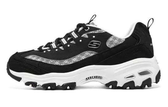 Кроссовки Skechers Chunky Sneakers Women's Low-top Black/White, черный/белый