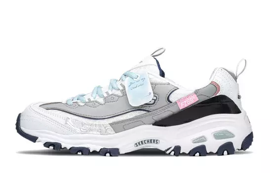 Кроссовки Skechers Chunky Sneakers Women's Low-top Slate Blue/White-Tar, синий