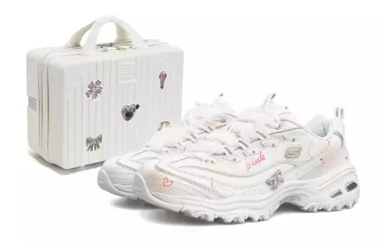 Кроссовки Skechers Chunky Sneakers Women's Low-top White/Pink, розовый