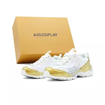 Кроссовки Skechers Chunky Sneakers Women's Low-top Gold/white, белый