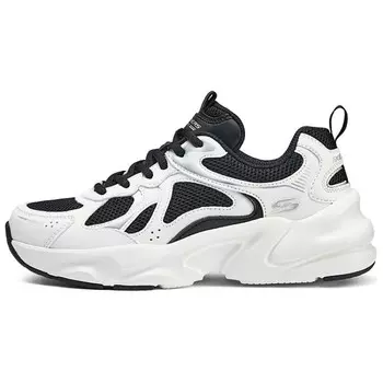Кроссовки Skechers Chunky Sneakers Women's Low-top Black & White/Silver, черный/белый