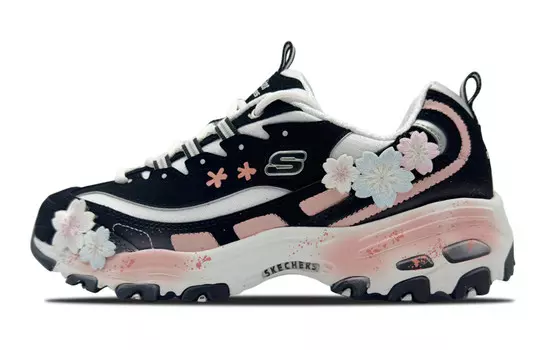 Кроссовки Skechers Chunky Sneakers Women's Low-top Black/Pink, черный/розовый