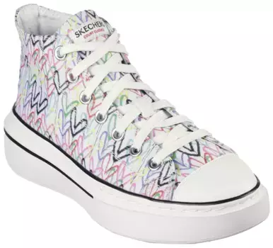 Кроссовки Skechers "CORDOVA CLASSIC-LOVE LETTERS", с милым сердечком, повседневная обувь, полуботинки, туфли на шнуровке, цвет Wei-Kombiniert