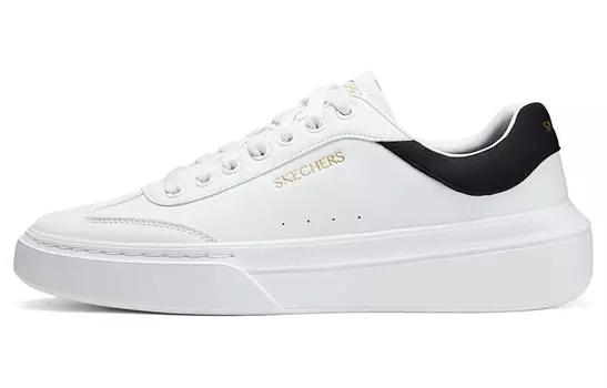 Кроссовки Skechers Court Classics Skateboarding Shoes Men Low-top White, белый/черный