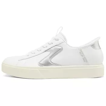 Кроссовки Skechers Court Classics Skateboarding Shoes Women's Low-top White/Silver, серебряный