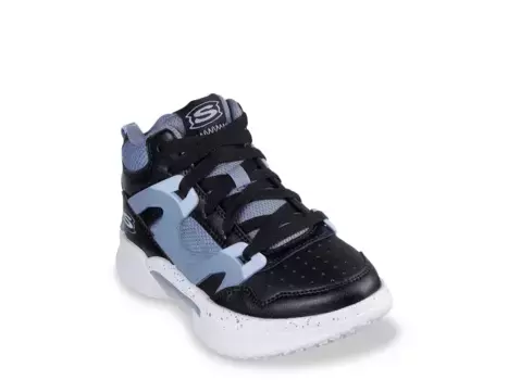 Кроссовки Skechers Court Hype — детские, черные/синие/белые