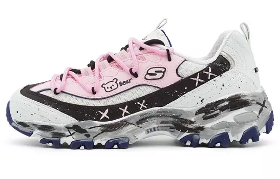 Кроссовки Skechers D"LITE ULTRA Chunky Sneakers Women's Low-top White/black/pink, белый