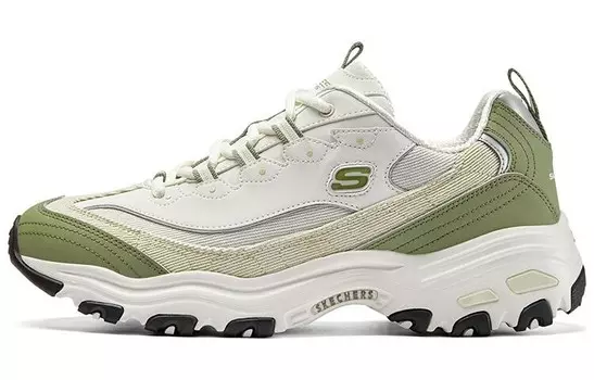 Кроссовки Skechers D"Lites 1.0 Chunky Sneakers Men Low-top White/Green, зеленый