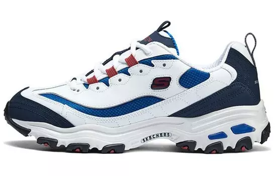Кроссовки Skechers D"Lites 1.0 Chunky Sneakers Men Low-top White, Blue, Black, Red, синий/белый