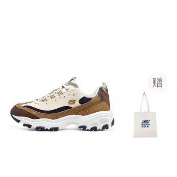 Кроссовки Skechers D"Lites 1.0 Chunky Sneakers Men Low-top Beige/Brown, коричневый