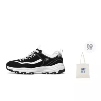 Кроссовки Skechers D"Lites 1.0 Chunky Sneakers Men Low-top Black/White, черный/белый