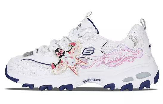 Кроссовки Skechers D"Lites 1.0 Chunky Sneakers Women's Low-top Blue/pink, белый