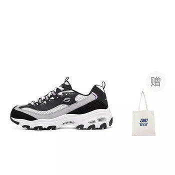 Кроссовки Skechers D"Lites 1.0 Chunky Sneakers Women's Low-top Black/purple, фиолетовый