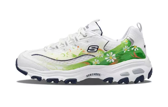 Кроссовки Skechers D"Lites 1.0 Chunky Sneakers Women's Low-top White/green, светло-зеленый