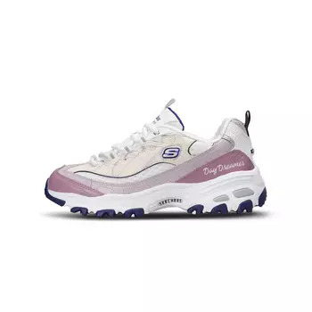 Кроссовки Skechers D"Lites 1.0 Chunky Sneakers Women's Low-top Off-white/Purple/Light Purple, белый/фиолетовый