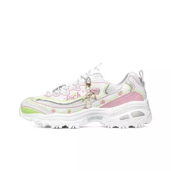Кроссовки Skechers D"Lites 1.0 Chunky Sneakers Women's Low-top White/pink, цвет Peach