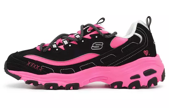 Кроссовки Skechers D"Lites 1.0 Chunky Sneakers Women's Low-top Black/pink, черный/розовый