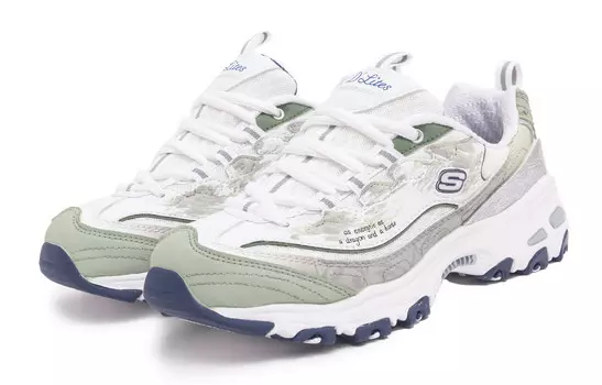 Кроссовки Skechers D"Lites 1.0 Chunky Sneakers Women's Low-top Grey/green, серый