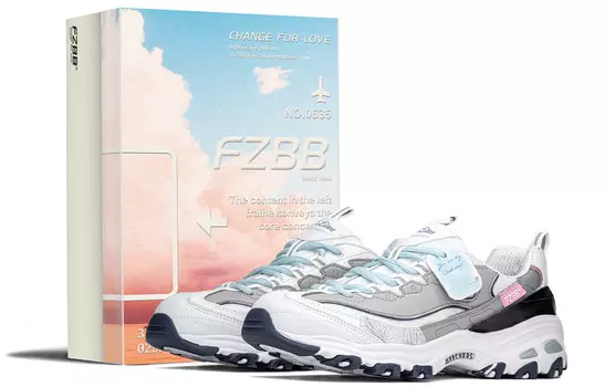 Кроссовки Skechers D"Lites 1.0 Chunky Sneakers Women's Low-top Gray/Blue, синий