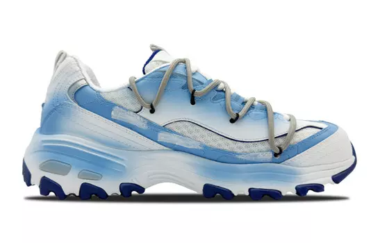 Кроссовки Skechers D"Lites 1.0 Chunky Sneakers Women's Low-top White/Gray/Blue, голубой