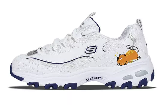 Кроссовки Skechers D"Lites 1.0 Chunky Sneakers Women's Low-top Yellow, белый