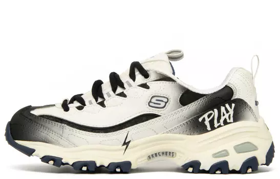 Кроссовки Skechers D"Lites 1.0 Chunky Sneakers Women's Low-top Black/White, черный/белый