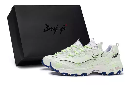 Кроссовки Skechers D"Lites 1.0 Chunky Sneakers Women's Low-top White, фуксия/белый/черный