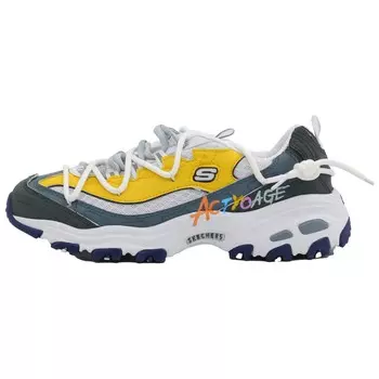 Кроссовки Skechers D"Lites 1.0 Chunky Sneakers Women's Low-top Yellow, цвет White/Varsity Maize