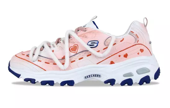 Кроссовки Skechers D"Lites 1.0 Chunky Sneakers Women's Low-top Pink/white, розовый