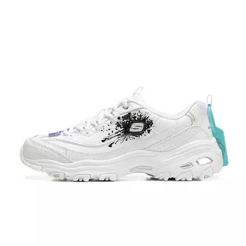 Кроссовки Skechers D"Lites 1.0 Chunky Sneakers Women's Low-top White/Silver, белый/серебряный