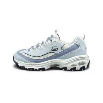 Кроссовки Skechers D"Lites 1.0 Chunky Sneakers Women's Low-top Navy Blue/White/Grey/Black, голубой