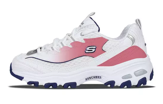 Кроссовки Skechers D"Lites 1.0 Chunky Sneakers Women's Low-top Red, белый/красный