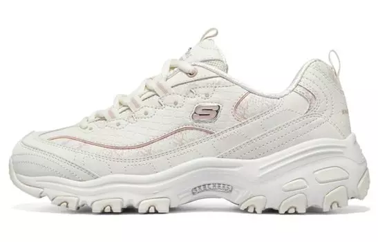 Кроссовки Skechers D"Lites 1.0 Chunky Sneakers Women's Low-top White Pink, слоновая кость