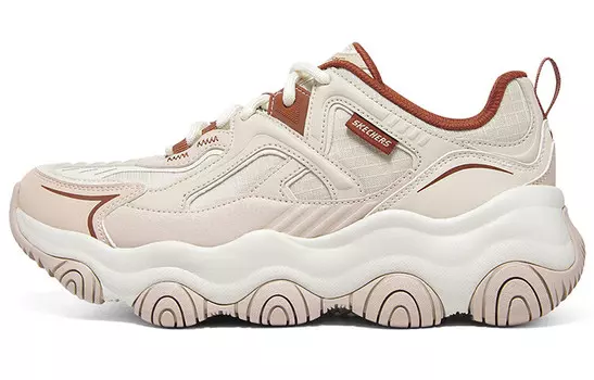 Кроссовки Skechers D"Lites 1.0 Chunky Sneakers Women's Low-top White/brown/brown, белый