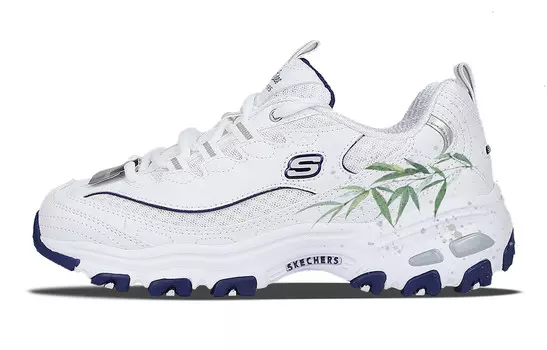 Кроссовки Skechers D"Lites 1.0 Chunky Sneakers Women's Low-top Green, белый