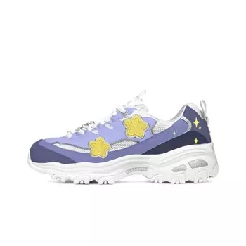 Кроссовки Skechers D"Lites 1.0 Chunky Sneakers Women's Low-top Purple/yellow/white, фиолетовый