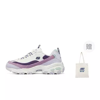 Кроссовки Skechers D"Lites 1.0 Chunky Sneakers Women's Low-top White/Purple, фиолетовый