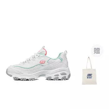 Кроссовки Skechers D"Lites 1.0 Chunky Sneakers Women's Low-top White/Red, белый/красный