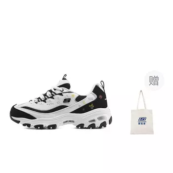 Кроссовки Skechers D"Lites 1.0 Chunky Sneakers Women's Low-top White/Black, белый/черный