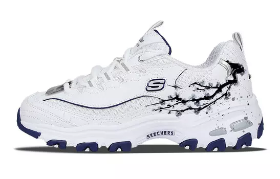 Кроссовки Skechers D"Lites 1.0 Chunky Sneakers Women's Low-top Black, белый